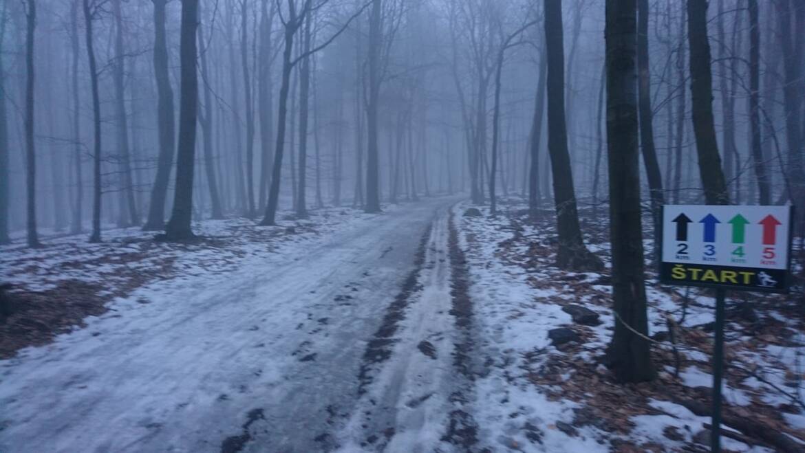 Utlačený podklad sa premenil na ľad.