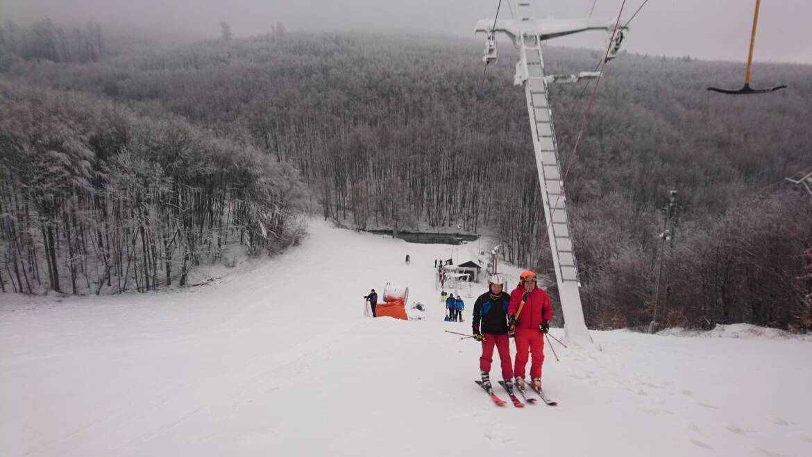 First skiing on Pezinská Baba.