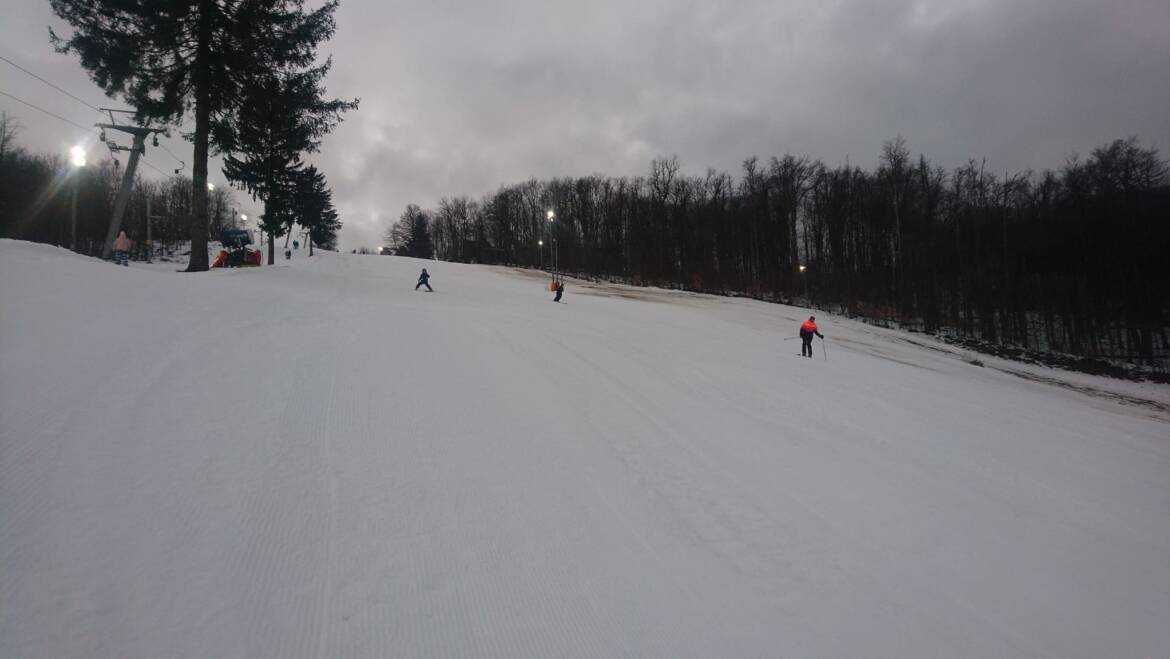 Night skiing on Pezinská Baba.