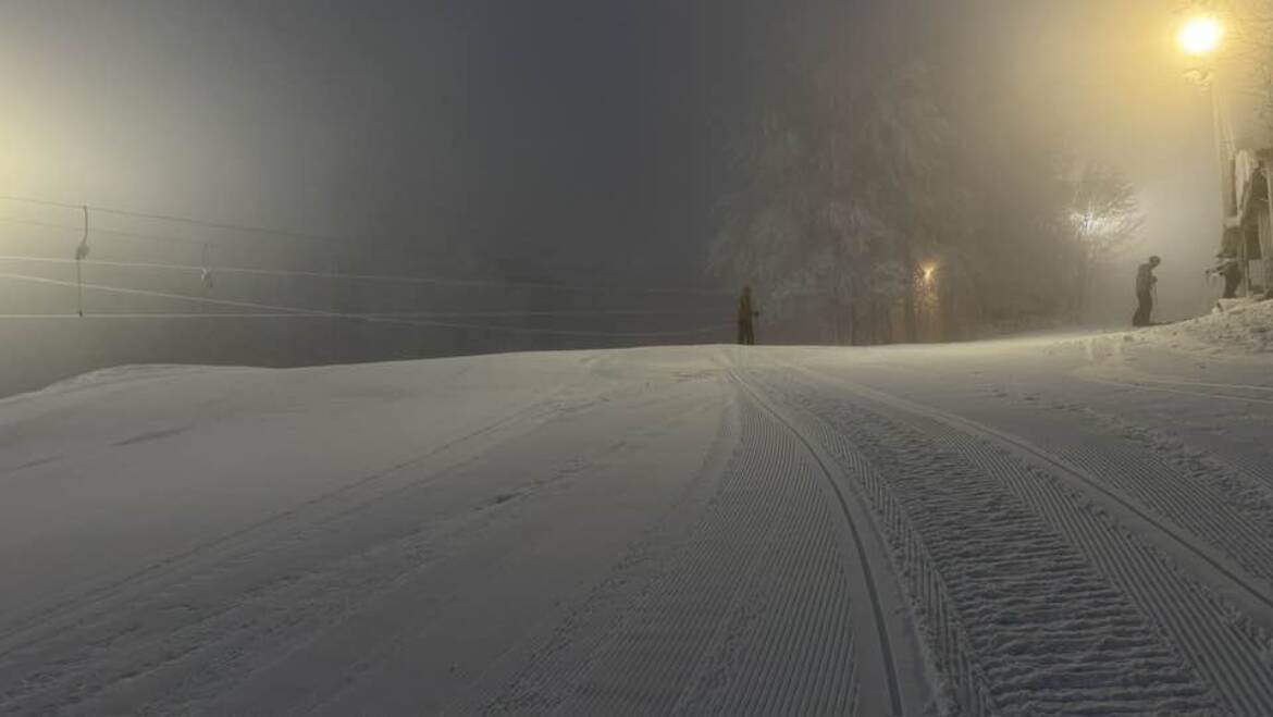 Night skiing on Pezinská Baba.